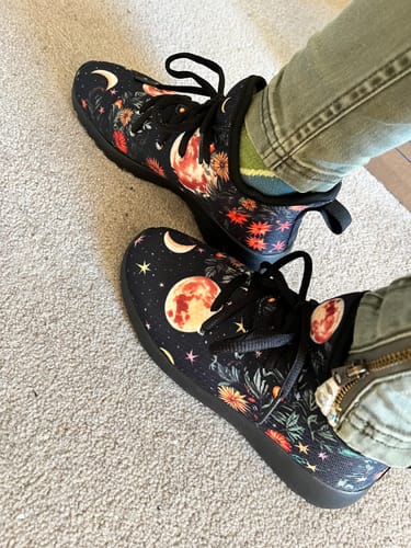 Customer photo review of Lunar Meadow Kids Sneakers - Lightweight Breathable Kids Sneakers with Durable Soles