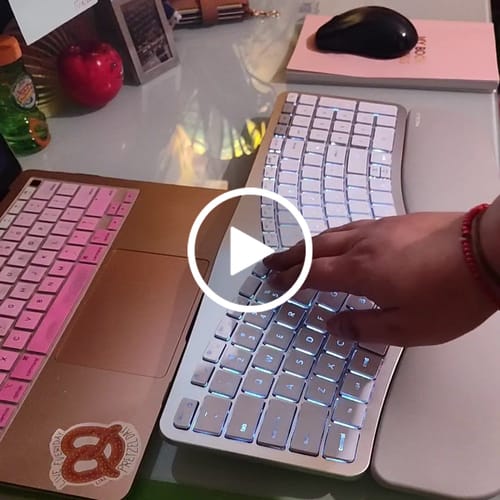 Customer video review of Premium Wireless Ergonomic Keyboard for Mac Bluetooth Devices | Backlit