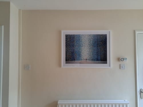 Customer photo review of Umbrellas At Night Framed Art Print