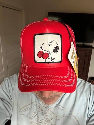 Customer photo review of OVERLORD X Peanuts: Boxing Snoopy Trucker Cap