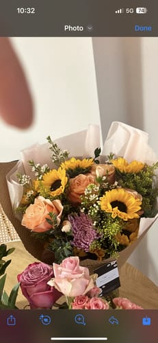 Customer photo review of Sunshine bouquet large