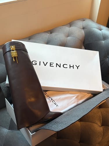 Customer photo review of Givenchy Shark Lock Boots in Leather