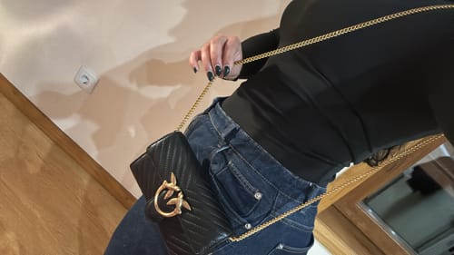 Customer photo review of Love Bag Chevron Crossbody Bag