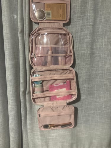 Customer photo review of Zora Spacesaver Hanging Toiletry Bag