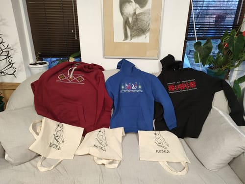 Customer photo review of Мъжка блуза с качулка "Народ"