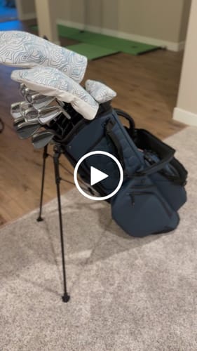 Customer video review of LUX 9.5" 14-Way Hybrid Stand Bag: Blue Steel