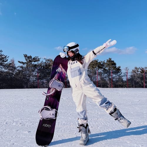 Customer photo review of Women's Ski Bibs Pants High Waist Ski Overalls