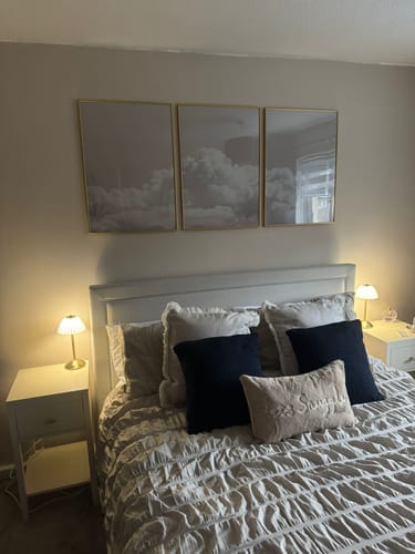 Customer photo review of Taupe Clouds Set of 3 Prints