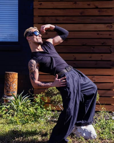 Customer photo review of Mens Cross Design Knit Sleeveless Tank SKUK79287