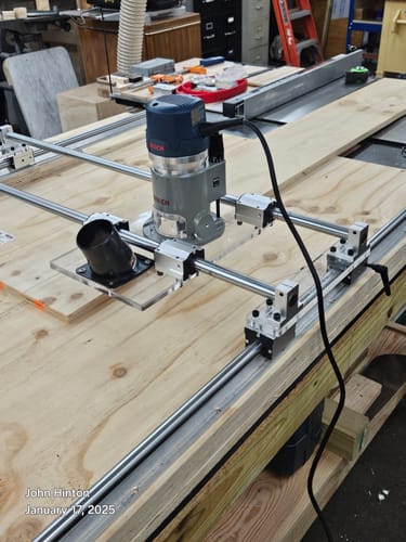 Customer photo review of Router Sled Acrylic Router Base & Brackets