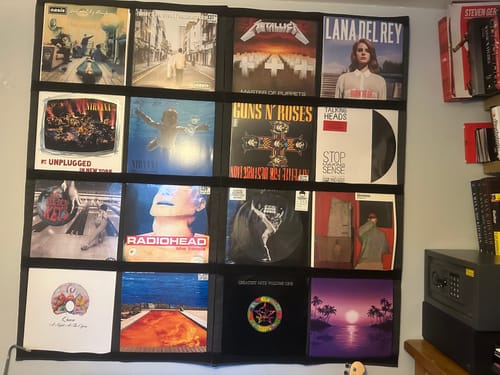 Customer photo review of 12" Vinyl Record Display Frame - LP Wall Storage