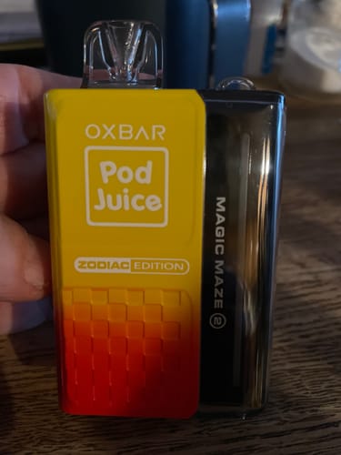 Customer photo review of OXBAR X Pod Juice Magic Maze 2.0 30K Disposable Vape (5%, 30000 Puffs)