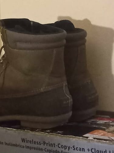 Customer photo review of Aleader Mens Duck Boot | Waterproof Shell | Fur Lined Insulated Winter Snow Boot