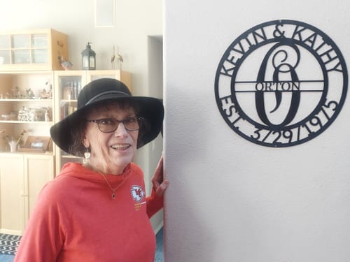 Customer photo review of Elaborate Name - Steel Sign