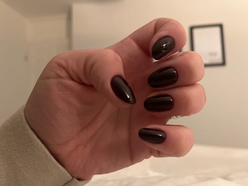 Customer photo review of Morning Coffee - Press On Nails