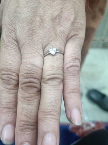 Customer photo review of Silver Heart's Paradise Ring