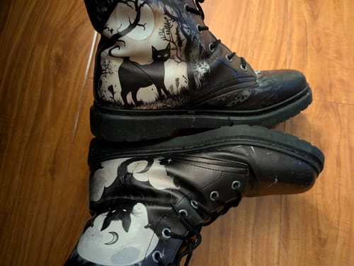 Customer photo review of Ivory Kintsugi Rose Chunky Sneakers - Light Breathable and Comfortable Sports Shoes with Platform Soles