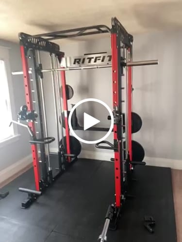 Customer video review of RitFit M1 Multi-Functional Smith Machine 2.0 with Cable Crossover System and Squat Rack for Home Gym