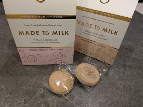 Customer photo review of White Choc & Macadamia Nut Lactation Cookie