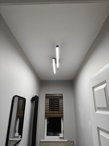 Customer photo review of Long Strip LED Black Flush Mount