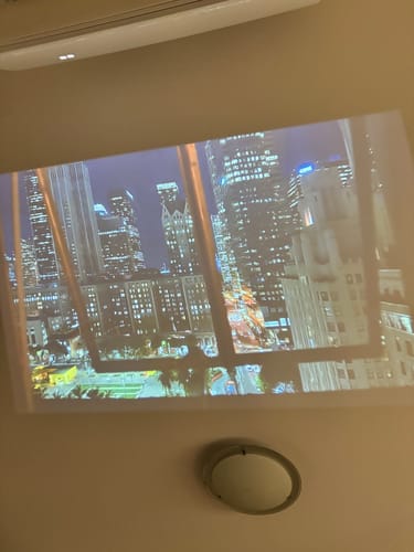 Customer photo review of MovieHub™ Ultra HD Projector + FREE Projector Screen