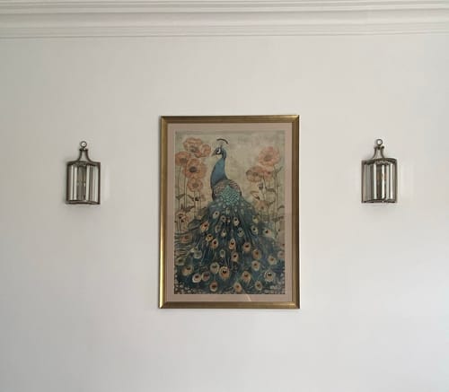 Customer photo review of Vintage Peacock No2 Print