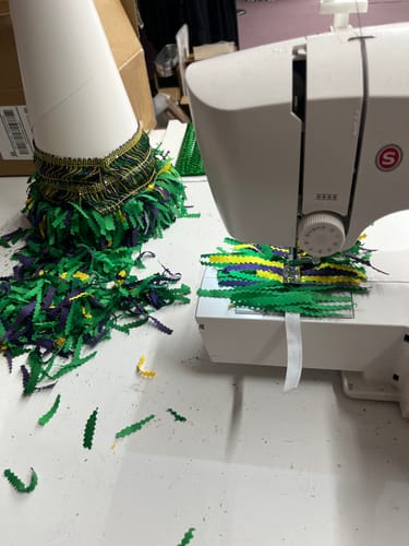 Customer photo review of 2" Metallic Chainette Fringe Trim (Sold by the Yard)