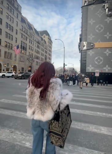 Customer photo review of Tessa Lynx Fur Jacket