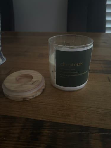Customer photo review of GOLDIE Dictionary Candle - Christmas