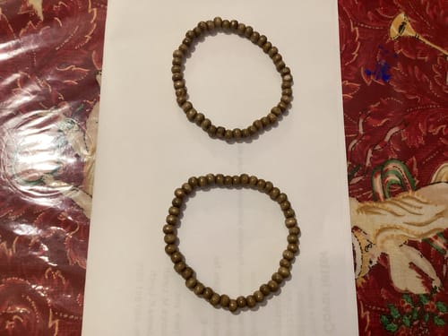 Customer photo review of Wood Beads 6mm Round Taupe 3/8" Strand - Natural