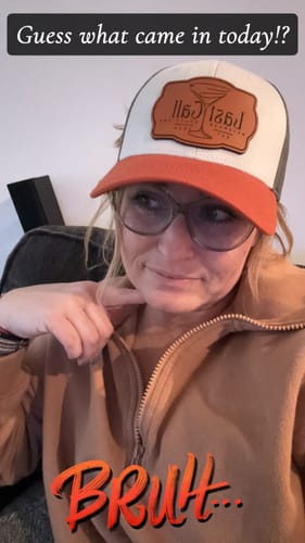 Customer photo review of Custom Leather Patch Hats Richardson 115 Laser Engraved