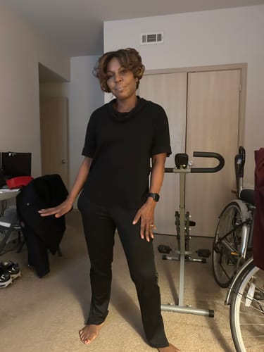 Customer photo review of Bobbi Boss Nu Lace Glueless Hand-Tied 13x4 HD Lace Front Wig - MLF1005 JADA