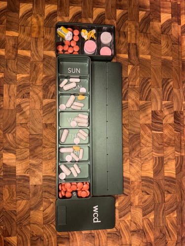 Customer photo review of Weekly Vitamin + Mission Vitamin Cases (Combo Pack)