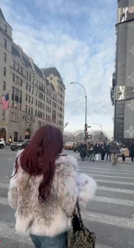 Customer photo review of Tessa Lynx Fur Jacket