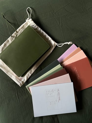Customer photo review of Refillable Notebook Folio - Olive Green