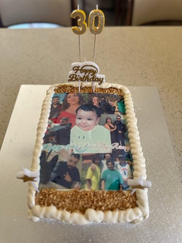 Customer photo review of A4 Rectangle Custom Edible Icing Image