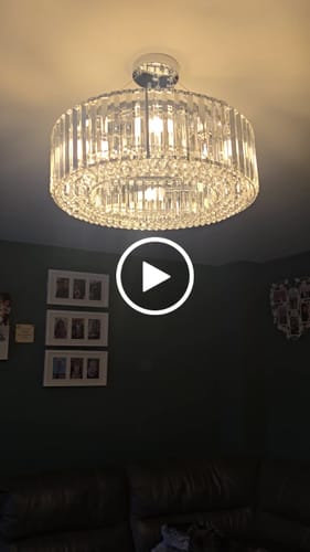Customer video review of Modern Round Crystal Chandelier