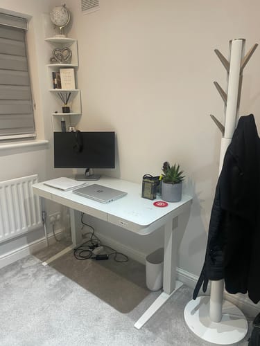 Customer photo review of Smart Desk Height Adjustable (Glass Top)