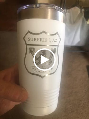 Customer video review of (6) 20 oz. Custom Engraved Tumblers
