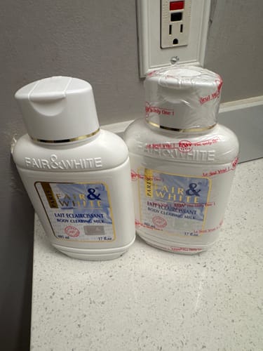 Customer photo review of Fair and White Original Body Clearing Milk Lotion 500 ml / 16.90 fl oz
