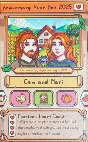 Customer photo review of Custom Farmers Metal Card – Personalized Gift for Couples