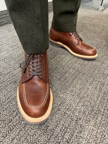 Customer photo review of Indiana Jones MocToe Boot - luosjiet®boots - Brown Grain Cowhide