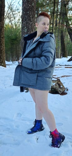 Customer photo review of Night Boots - Vegan Leather Doc-Style Boots with Durable Stitched on Soles