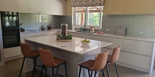 Customer photo review of Fletcher Bar Stool "Create Your Own"