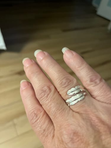 Customer photo review of Feather From An Angel Ring