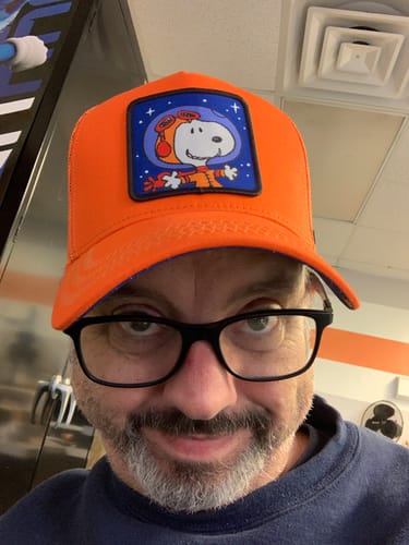 Customer photo review of OVERLORD X Peanuts: Space Cadet Snoopy Trucker Cap