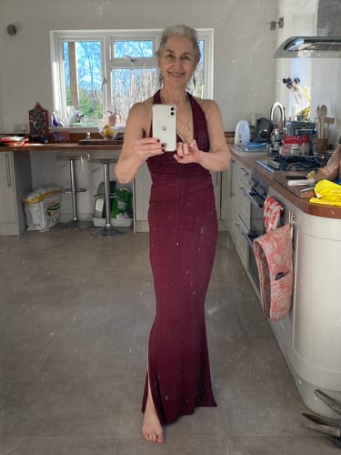 Catherine R. review of HALTER NECK BURGUNDY image 1 out of 2