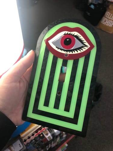 Customer photo review of Midnight Vision Light Switch Cover