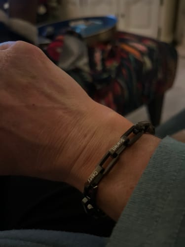 Customer photo review of Men’s Personalised Legacy Bracelet