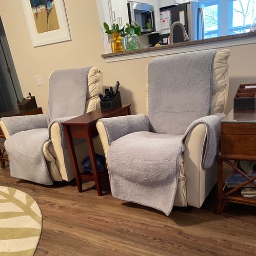 Customer photo review of Lamb Velvet Super Soft Chair Cover Armrest Chair Covers